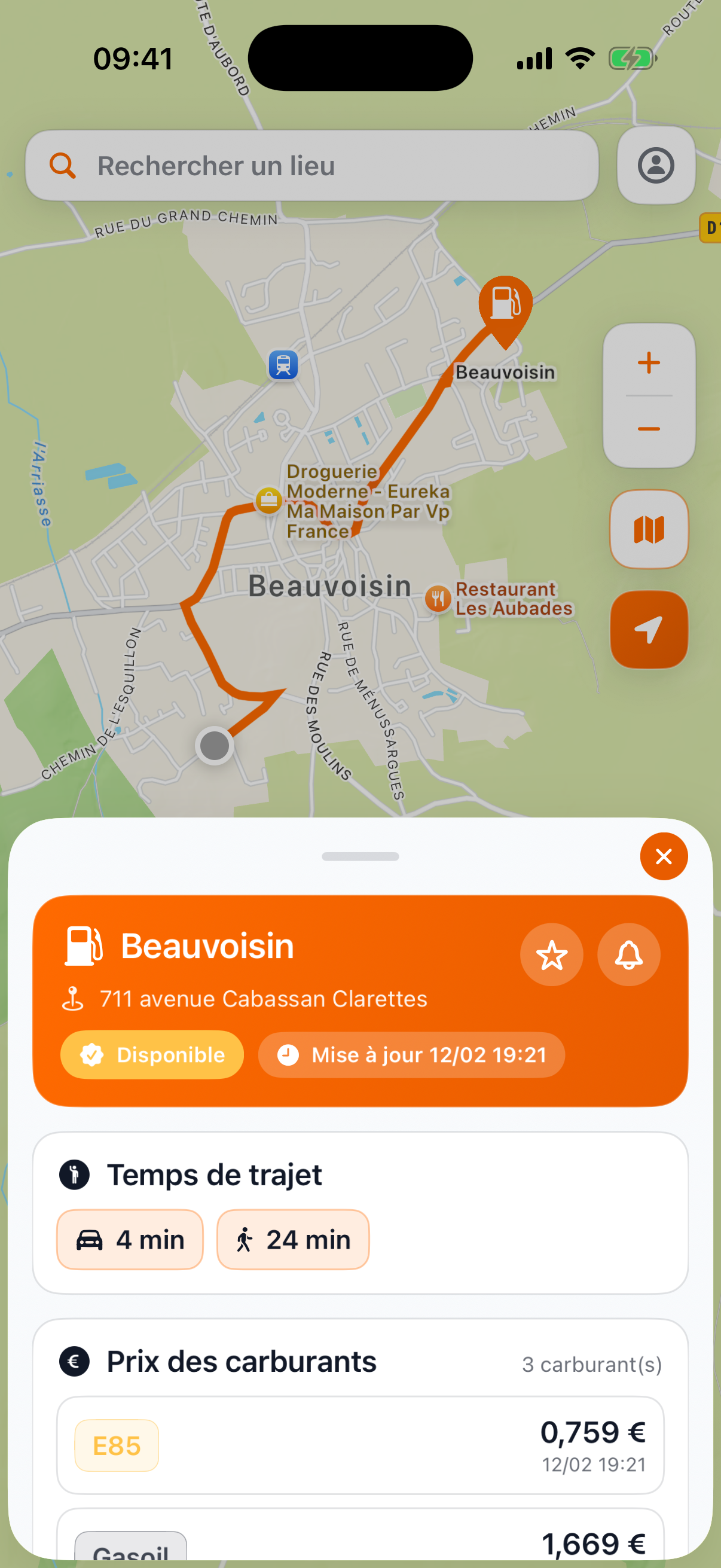 Capture NuttyGo - Fiche station